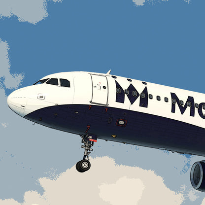 Monarch Airbus A321 Poster - Plane art for aviation enthusiasts & pilot retirement gifts, airline and airplane artwork prints