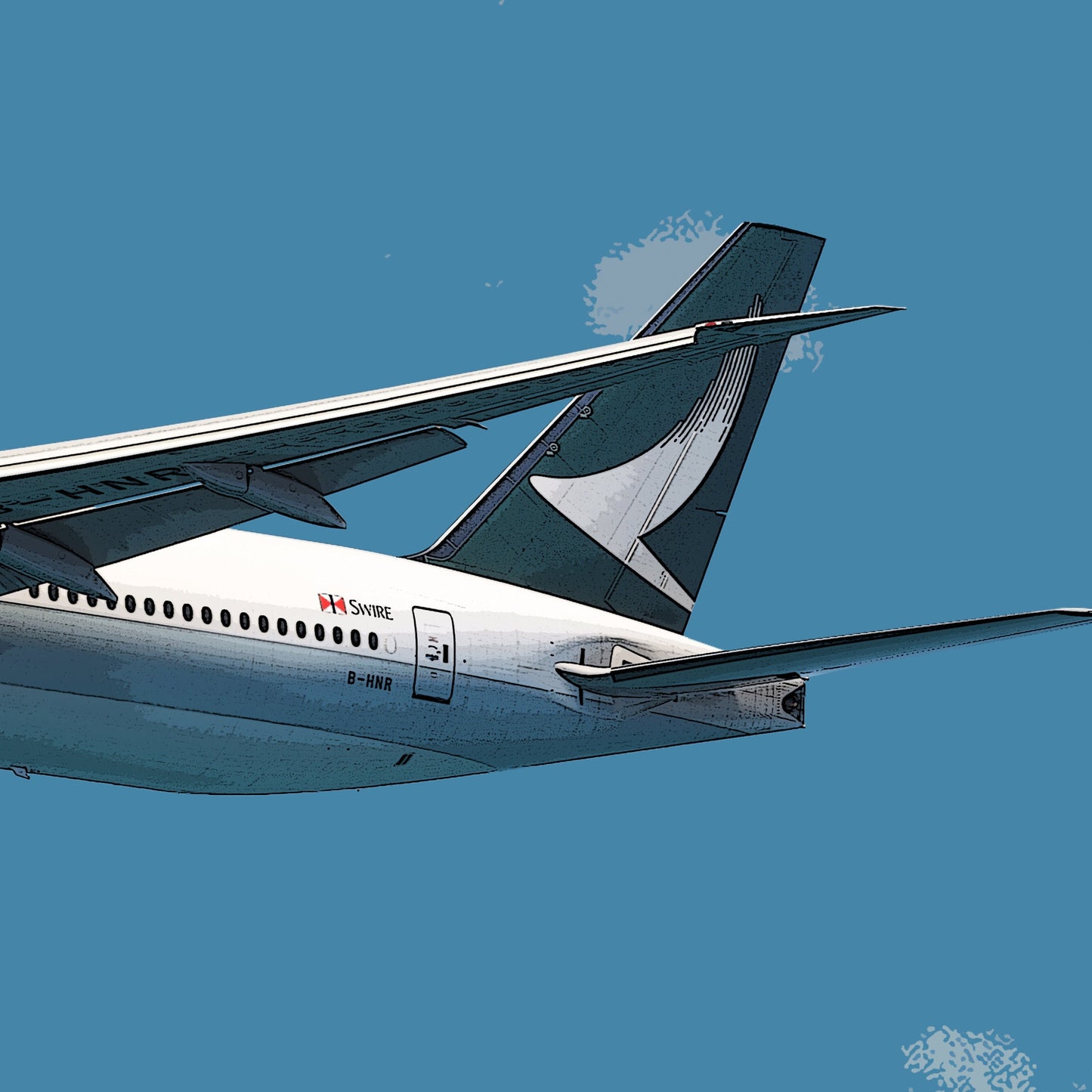 Cathay Pacific Boeing 777 Poster - Plane art for aviation enthusiasts & pilot retirement gifts, airline and airplane artwork prints