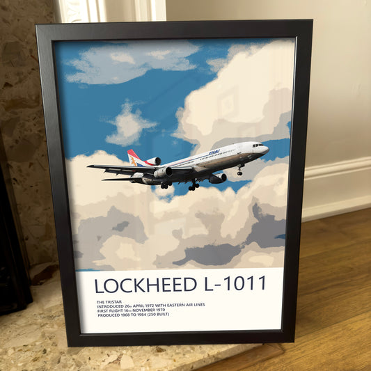 Orient Thai Airlines Lockheed L-1011 Poster - Plane art for aviation enthusiasts & pilot retirement gifts, airline and airplane prints