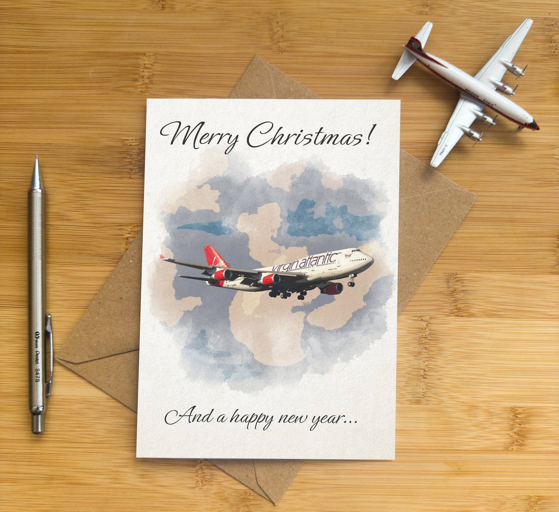 Virgin Atlantic Greetings Card - Choose from Congratulations, Birthday or Christmas