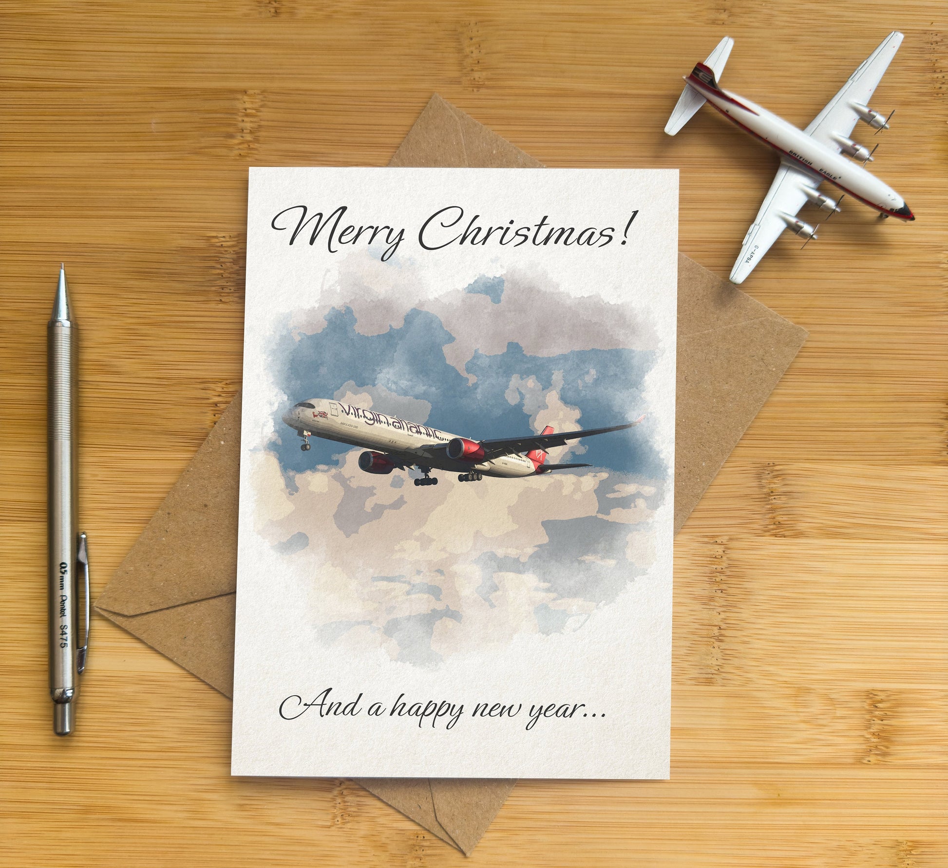 Virgin Atlantic Greetings Card - Choose from Congratulations, Birthday or Christmas