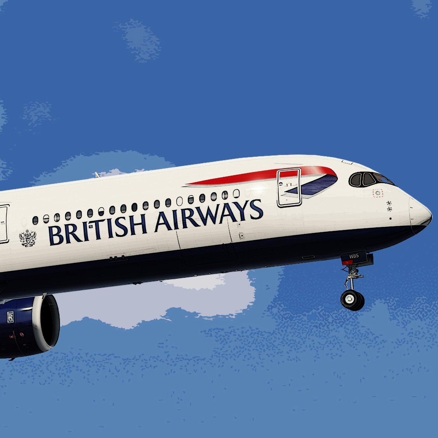 British Airways Airbus A350 Poster