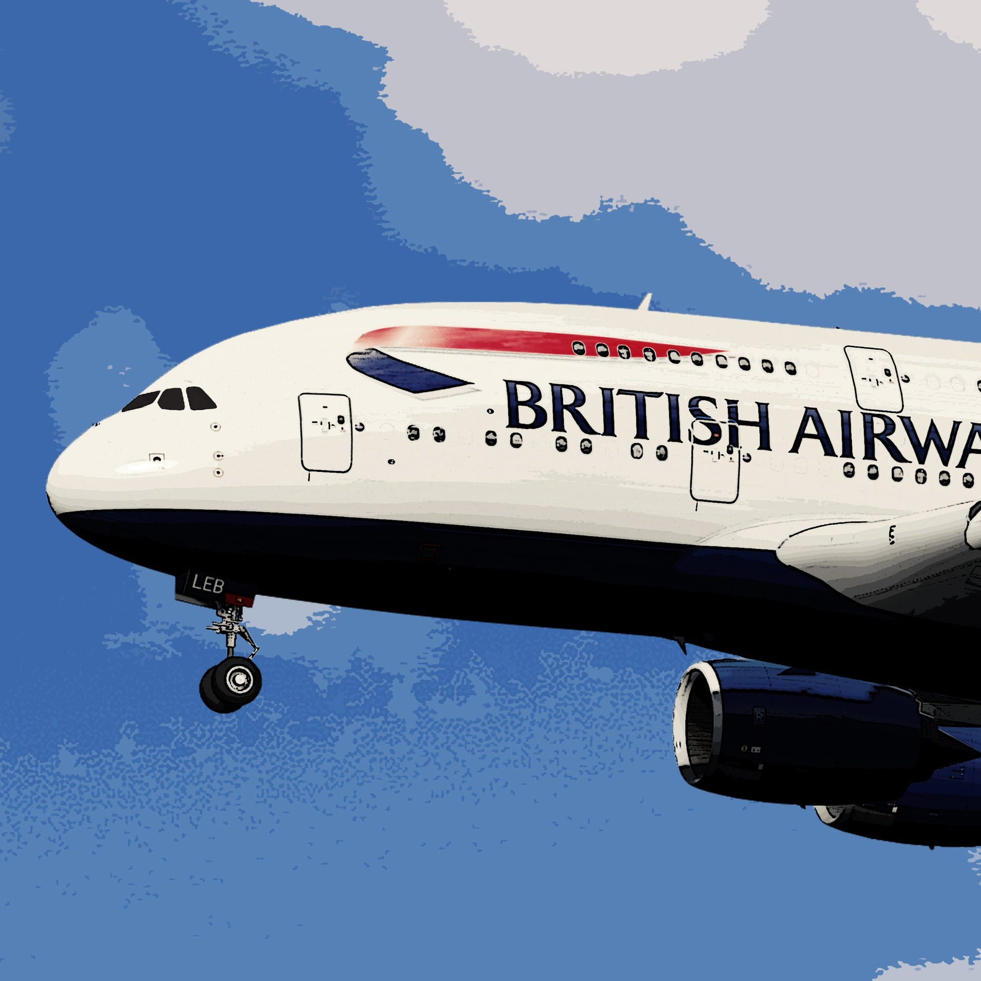 British Airways Airbus A380 Poster