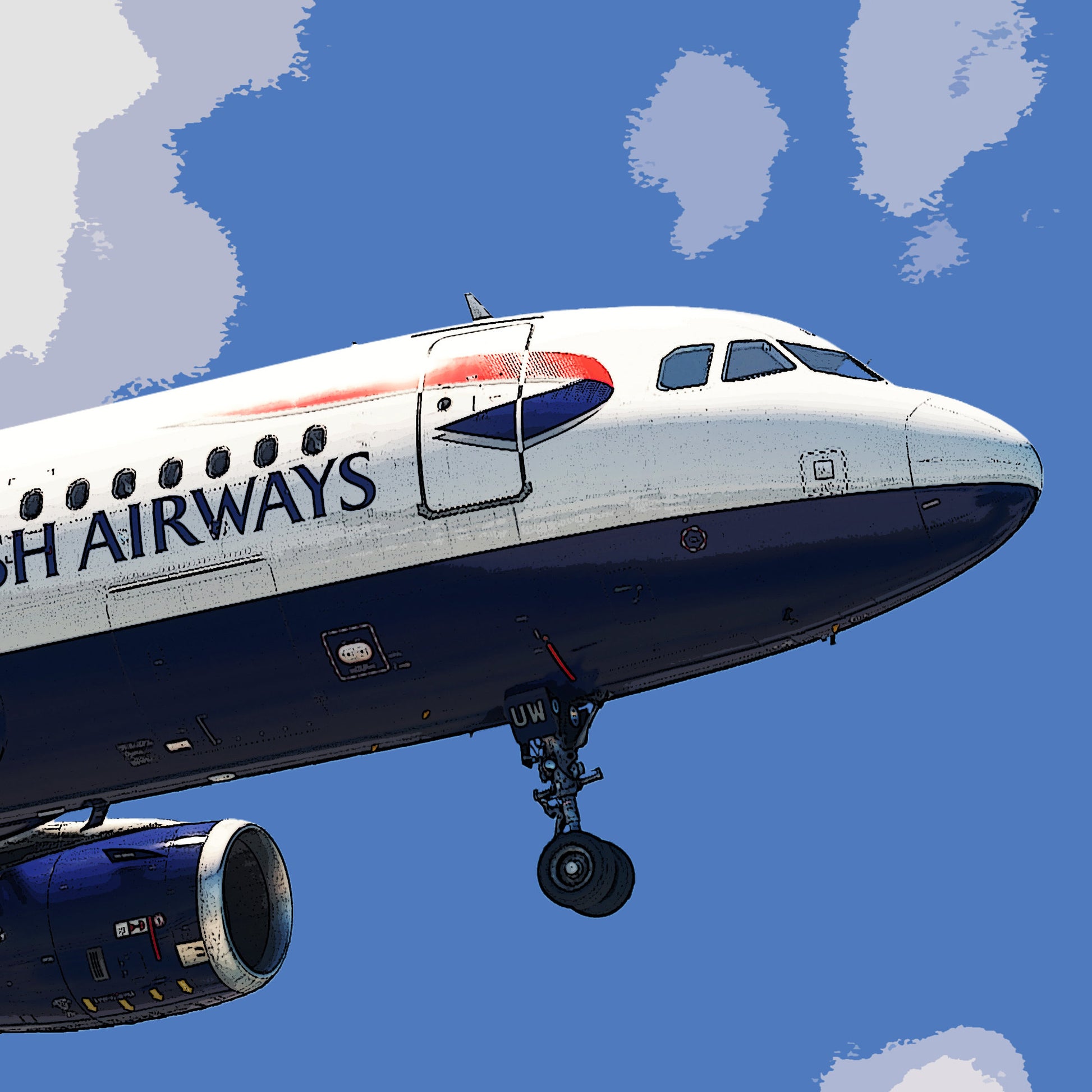 British Airways Airbus A320 Poster