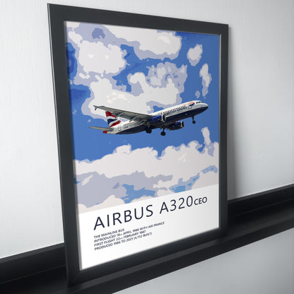 British Airways Airbus A320 Poster