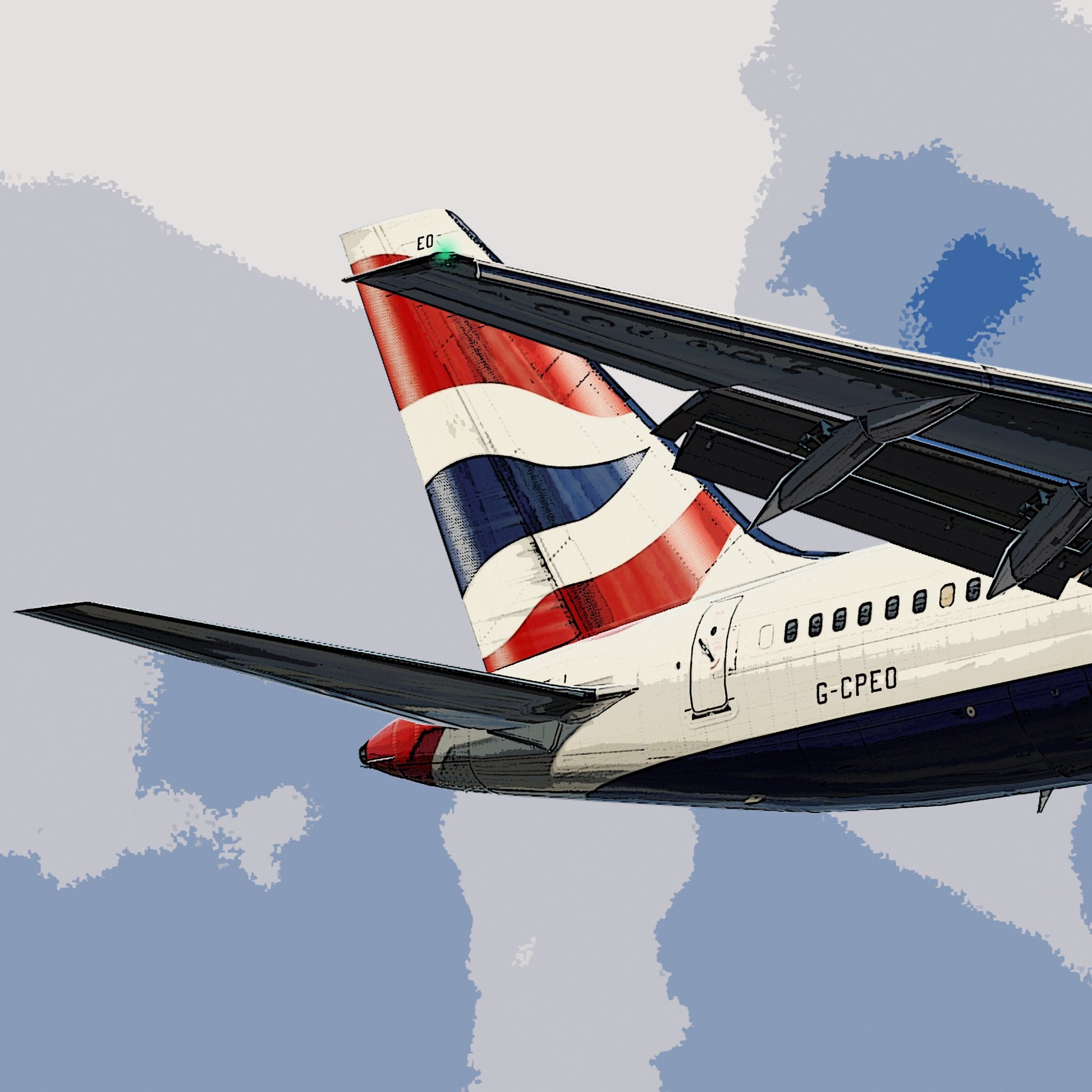 British Airways Boeing 757 Poster - Plane art for aviation enthusiasts & pilot retirement gifts, airline and airplane artwork prints