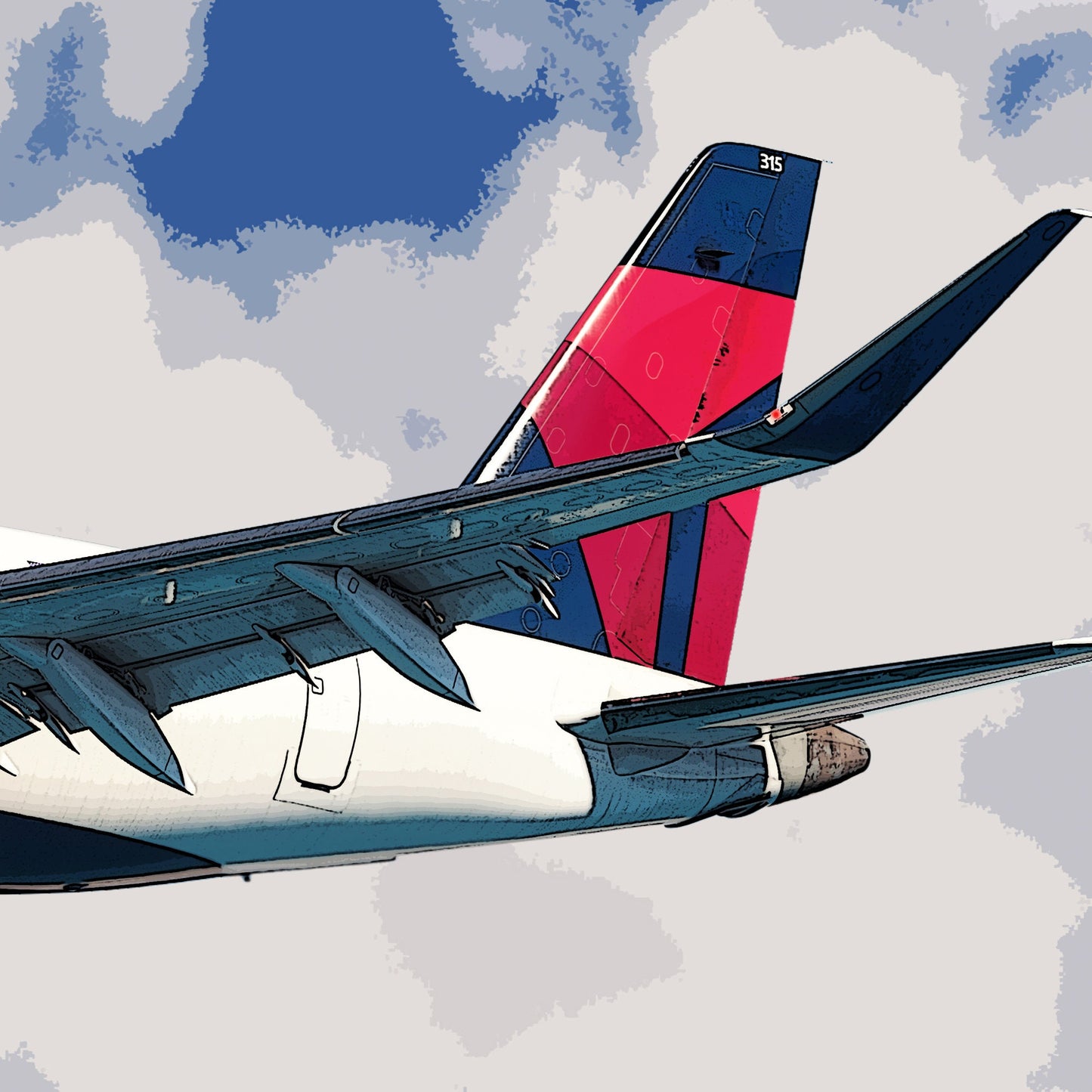 Delta Air Lines Embraer 175 Poster - Plane art for aviation enthusiasts & pilot retirement gifts, airline and airplane artwork prints