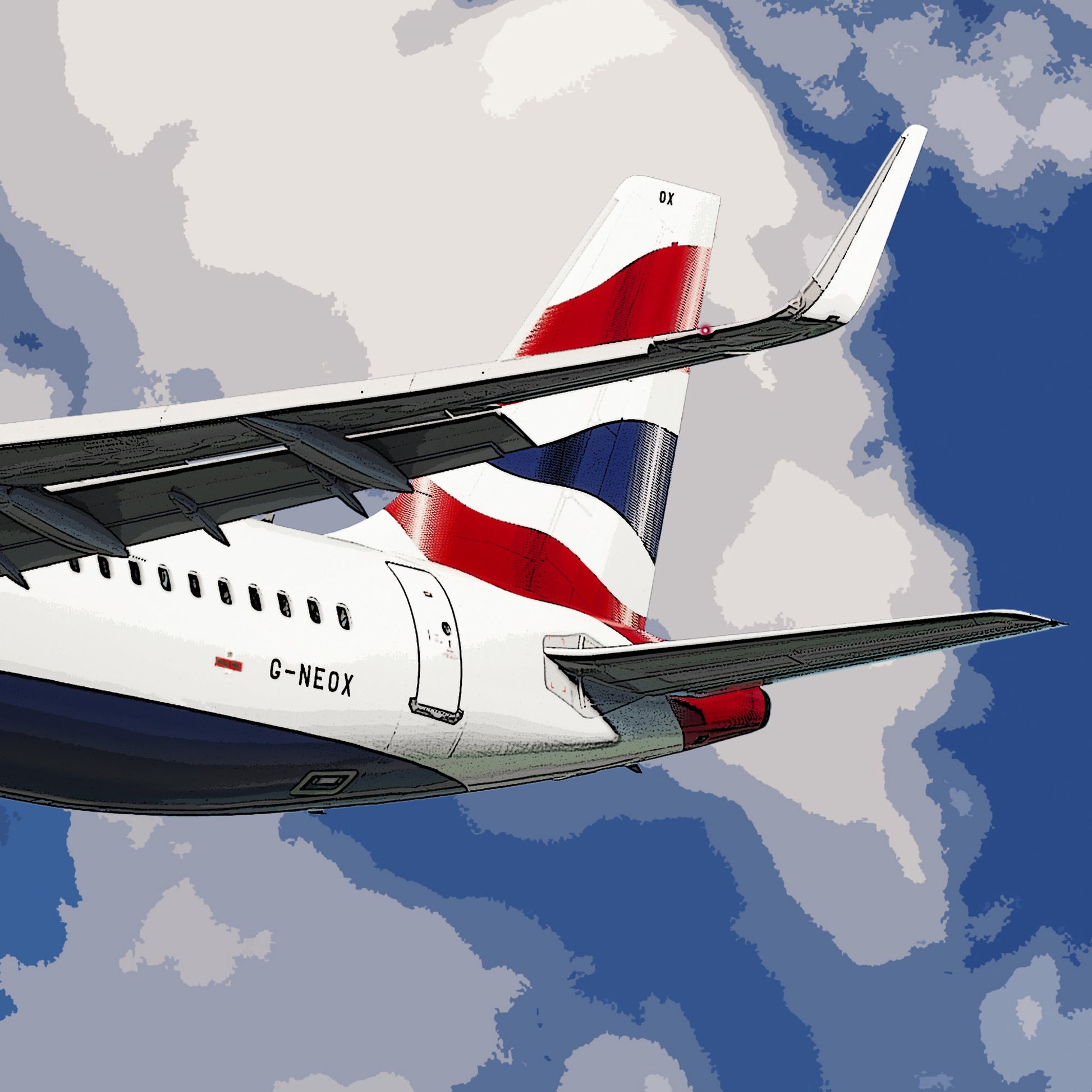 British Airways Airbus A321 NEO Poster - Plane art for aviation enthusiasts & pilot retirement gifts, airline and airplane artwork prints