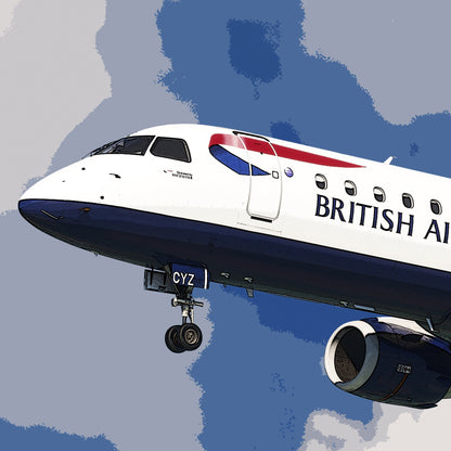 British Airways Embraer 190 Poster