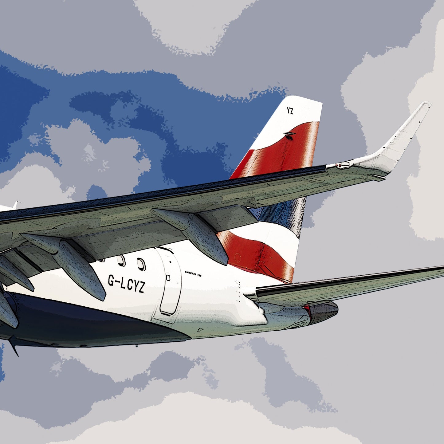 British Airways Embraer 190 Poster