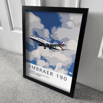 British Airways Embraer 190 Poster