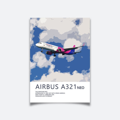 Wizzair Airbus A321 NEO Poster