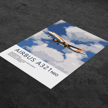 Easyjet Airbus A321 NEO Poster