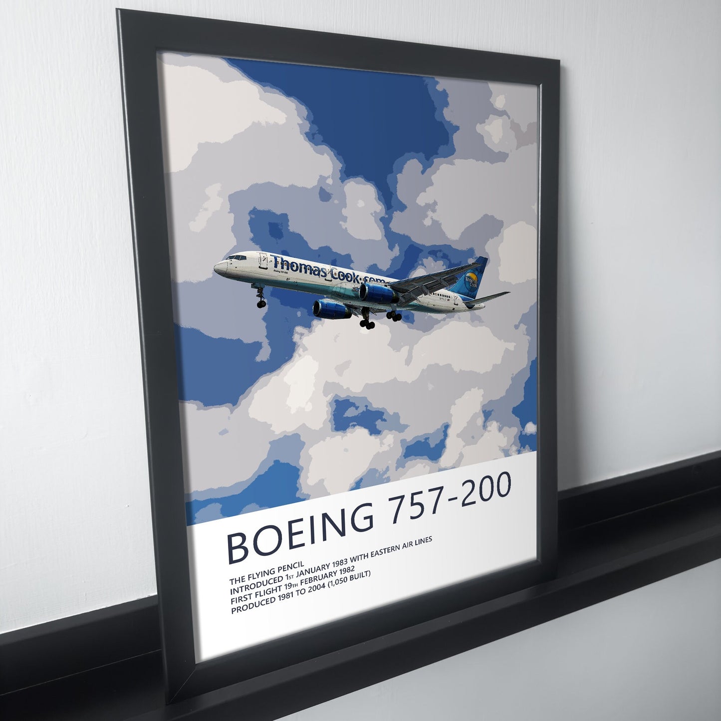 Thomas Cook Boeing 757 Poster - Plane art for aviation enthusiasts & pilot retirement gifts, airline and airplane artwork prints