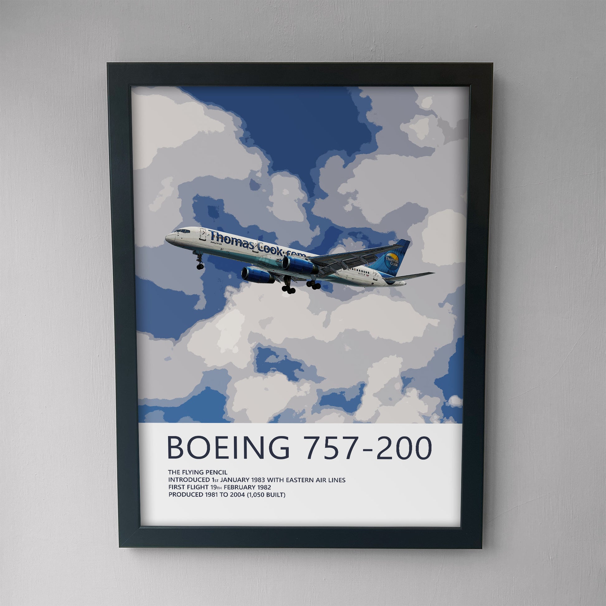 Thomas Cook Boeing 757 Poster - Plane art for aviation enthusiasts & pilot retirement gifts, airline and airplane artwork prints