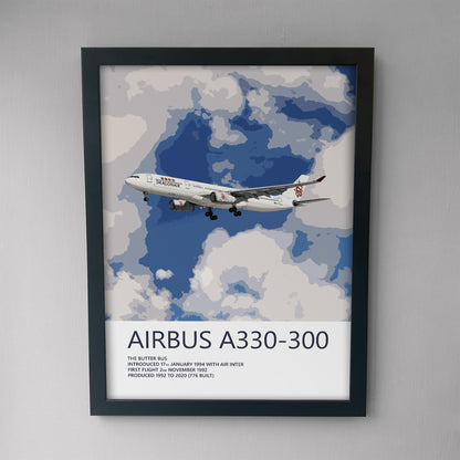 Dragonair Airbus A330 Poster - Plane art for aviation enthusiasts & pilot retirement gifts, airline and airplane artwork prints