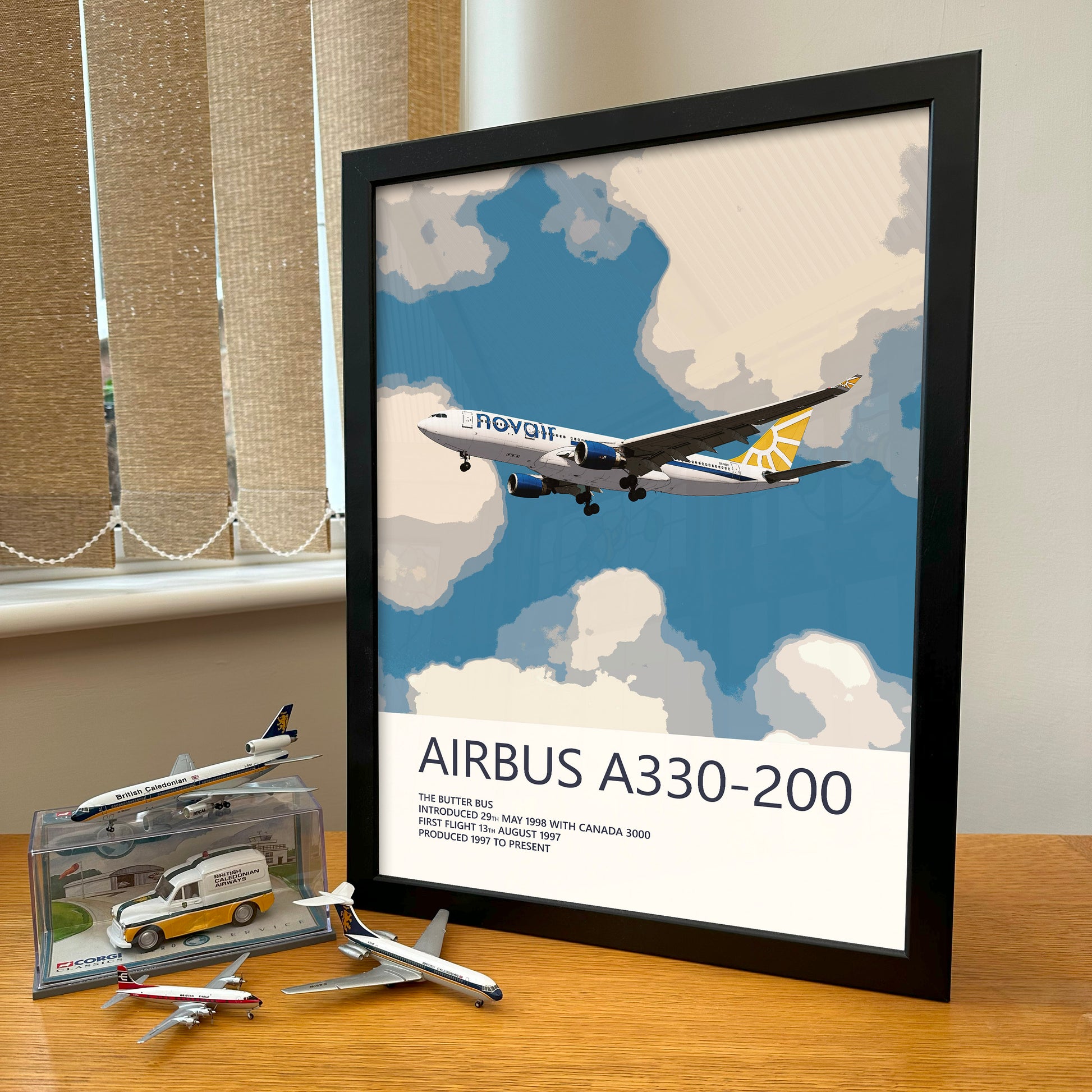 Novair Airbus A330 Poster - Plane art for aviation enthusiasts & pilot retirement gifts, airline and airplane artwork prints