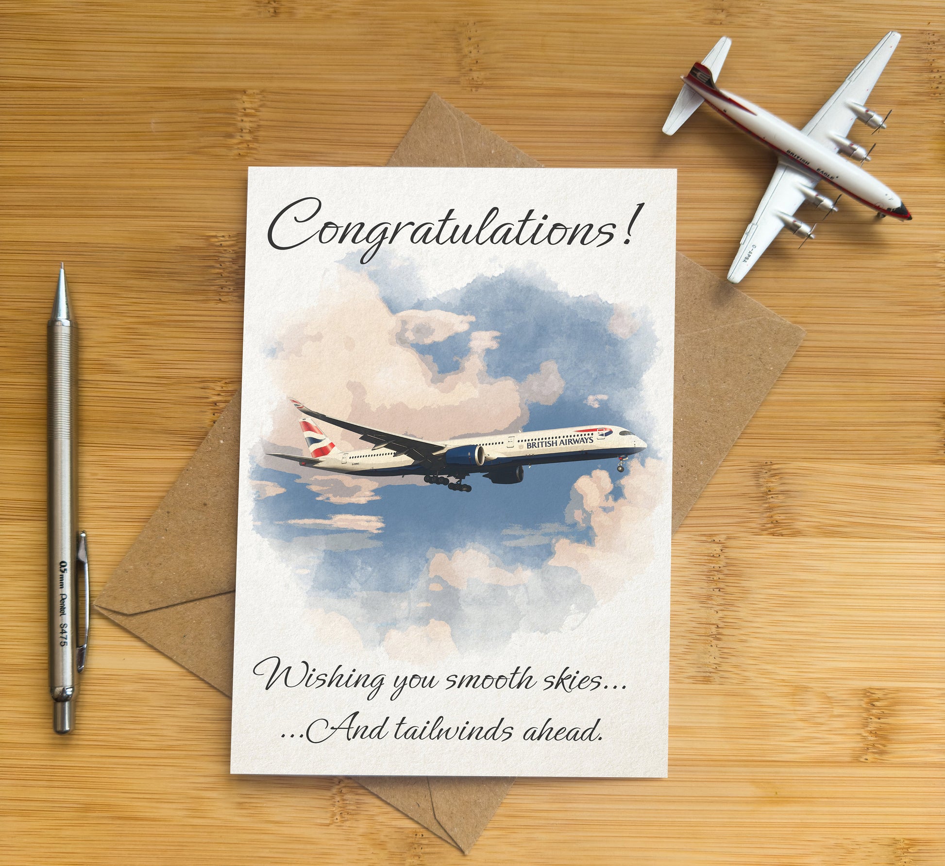 British Airways Greetings Card - Choose from Congratulations, Birthday or Christmas