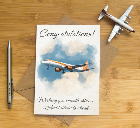 Easyjet Greetings Card - Choose from Congratulations, Birthday or Christmas