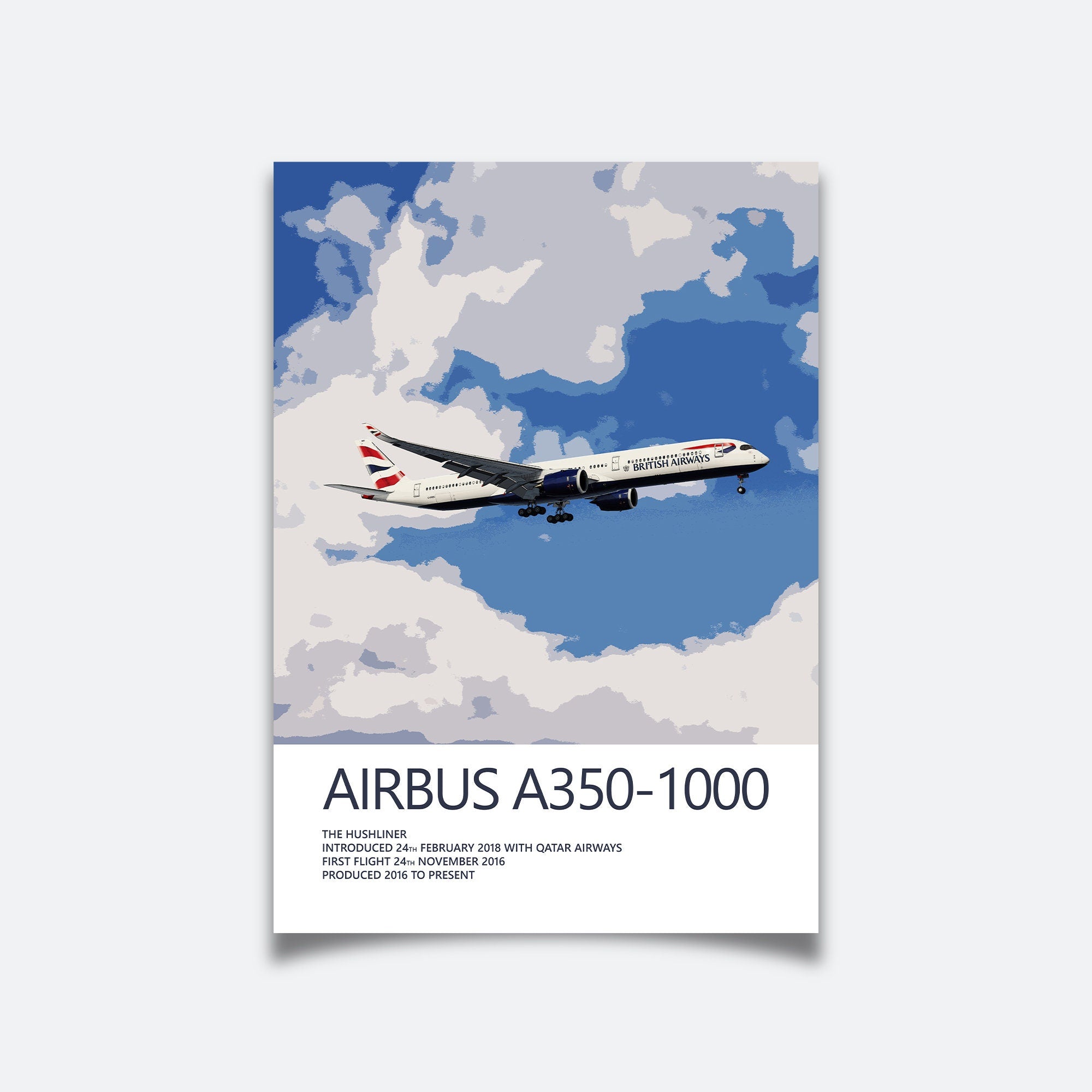 British Airways Airbus A350 Poster – Headwind Designs