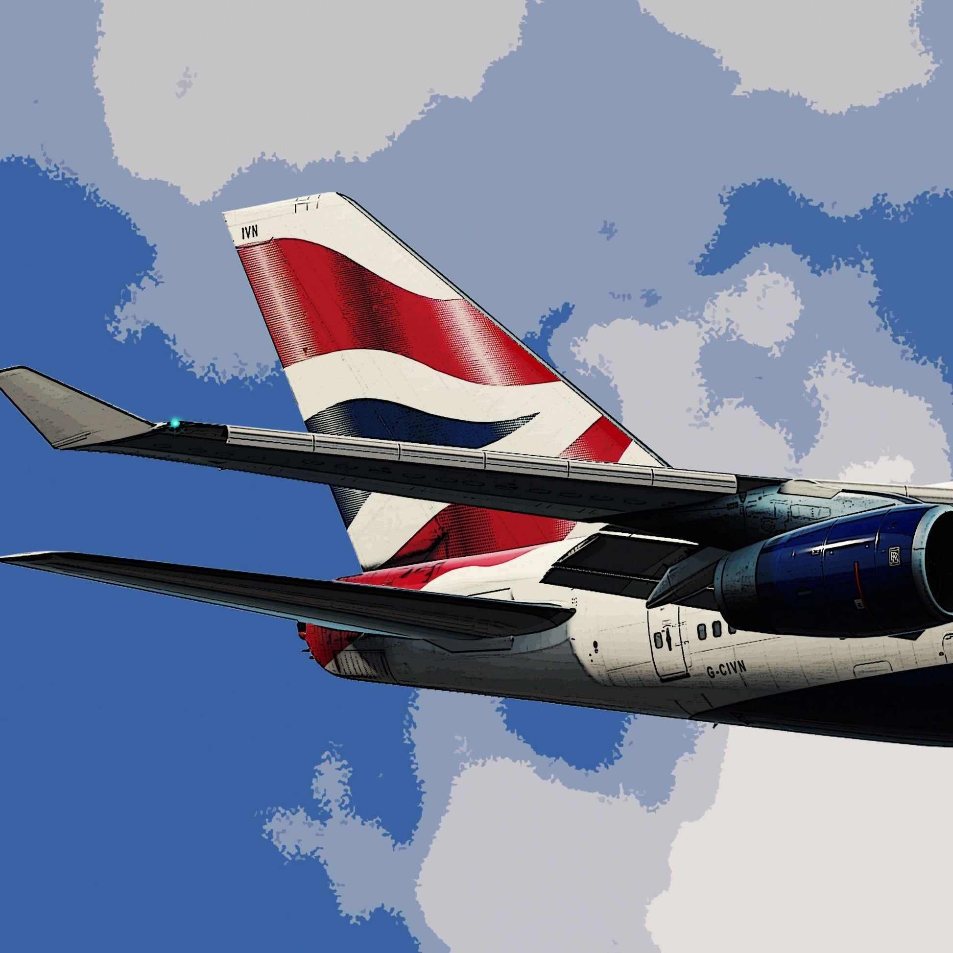 British Airways Boeing 747 Poster