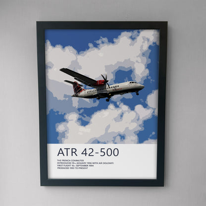 Loganair ATR 42-500 Poster - Plane art for aviation enthusiasts & pilot retirement gifts, airline and airplane artwork prints