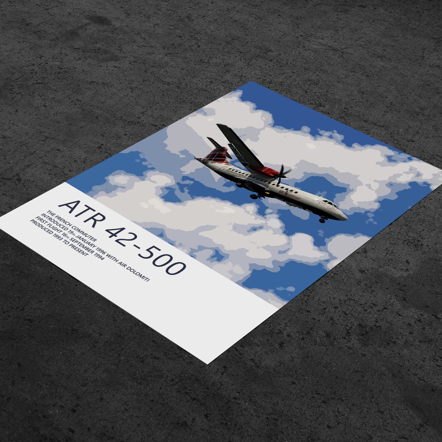 Loganair ATR 42-500 Poster - Plane art for aviation enthusiasts & pilot retirement gifts, airline and airplane artwork prints