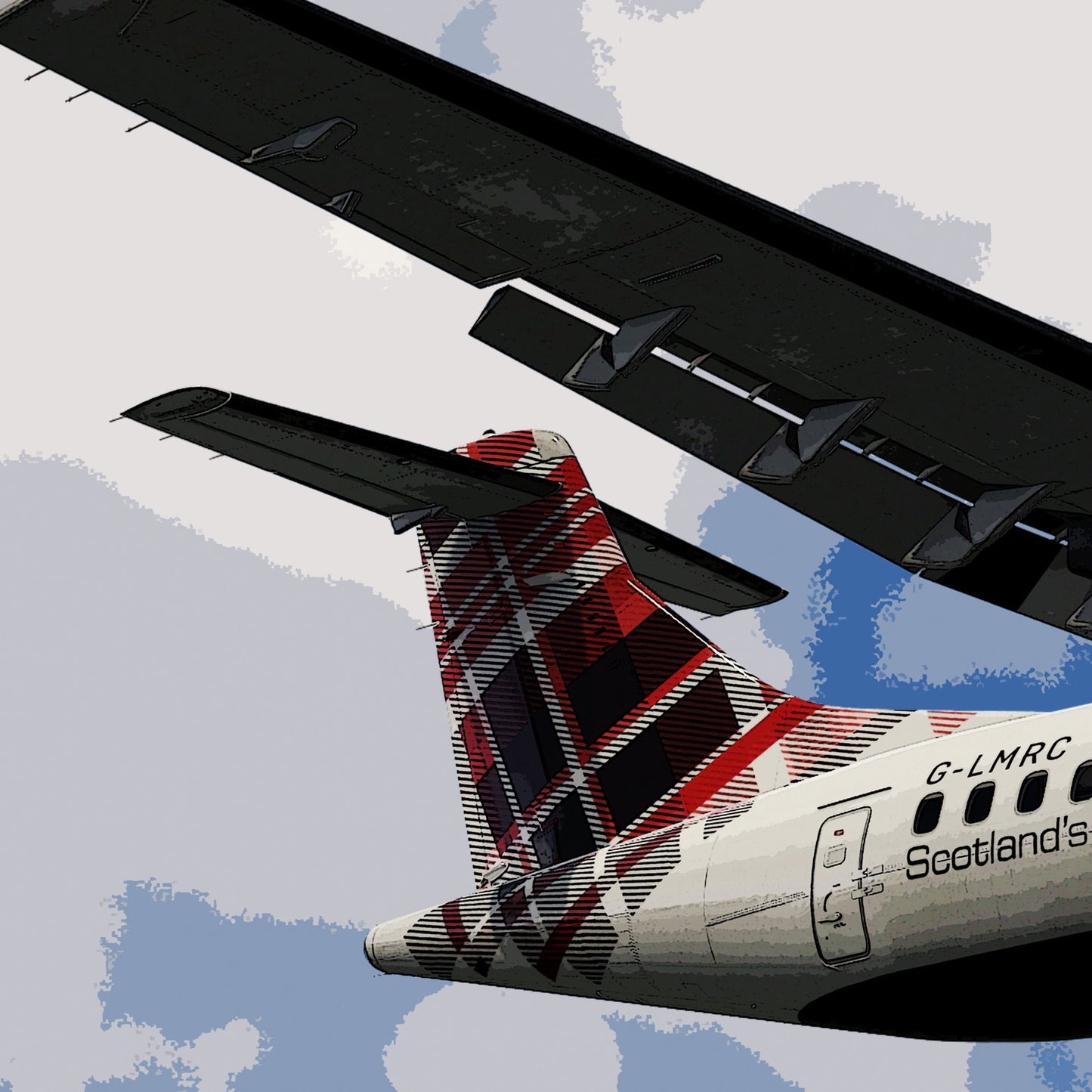 Loganair ATR 42-500 Poster - Plane art for aviation enthusiasts & pilot retirement gifts, airline and airplane artwork prints