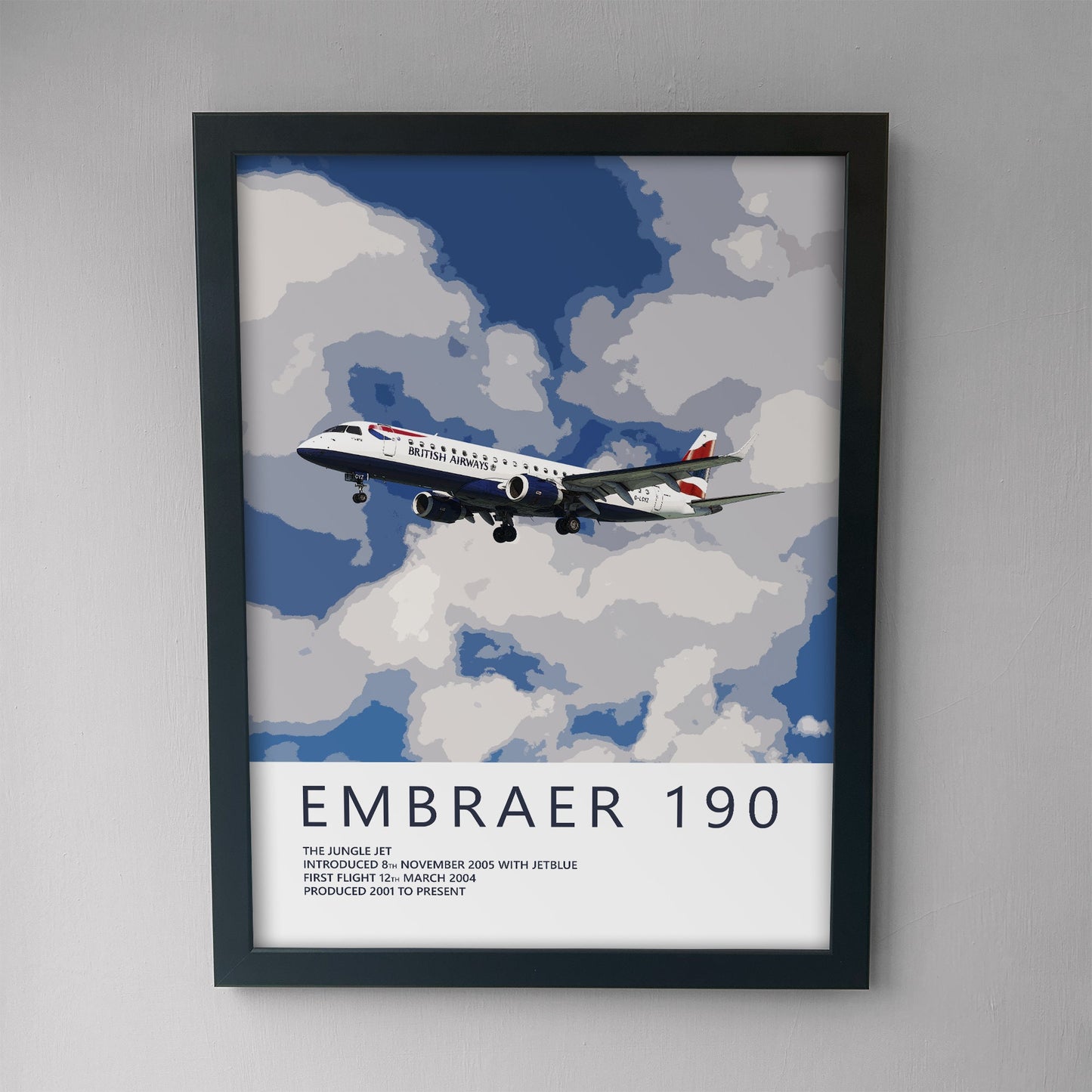 British Airways Embraer 190 Poster