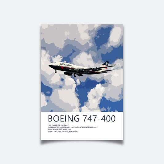 British Airways Landor Boeing 747 Poster