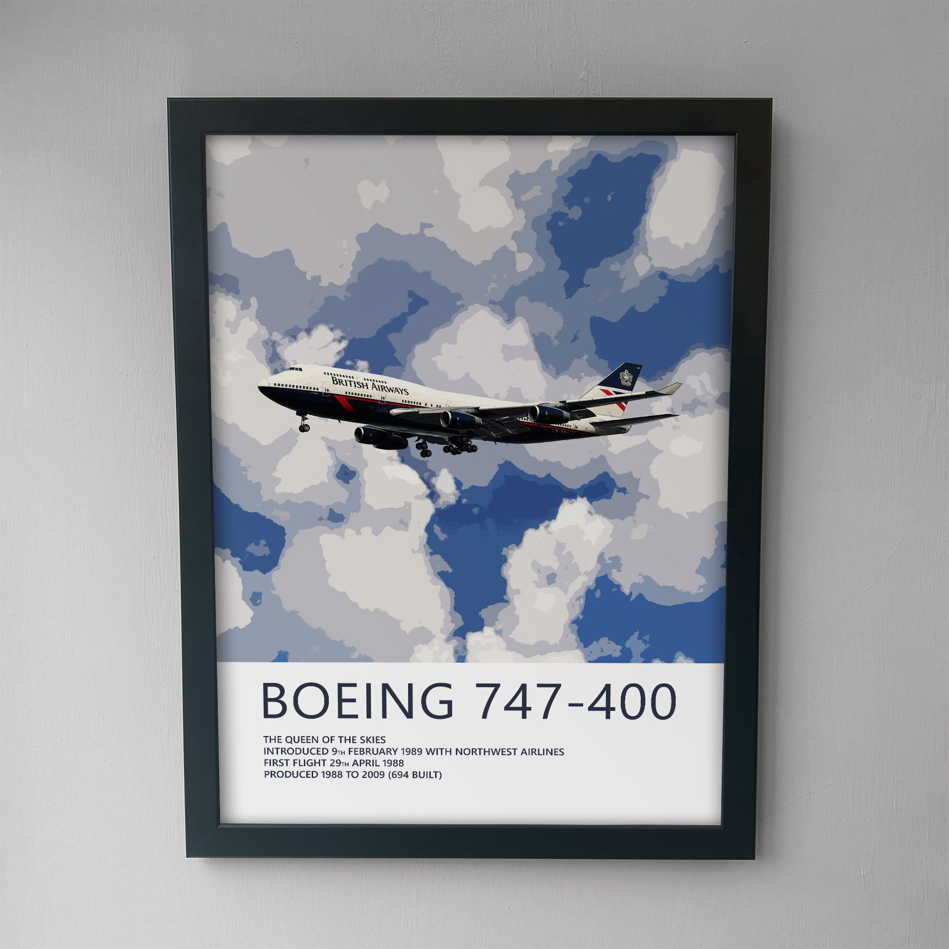 British Airways Landor Boeing 747 Poster