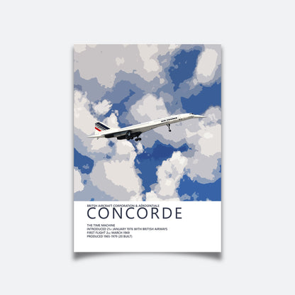 Air France Concorde Poster - Plane art for aviation enthusiasts & pilot retirement gifts, airline and airplane artwork prints