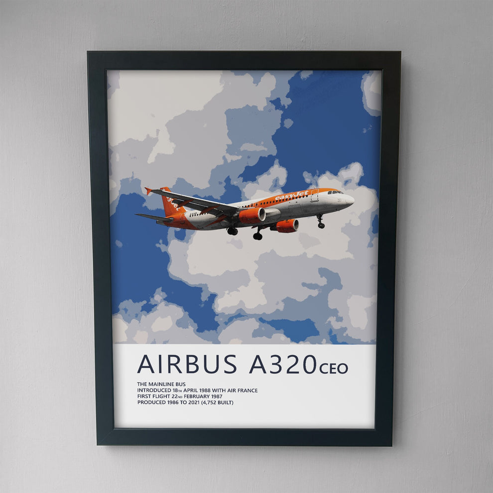 EasyJet Airbus A320 Poster – Headwind Designs