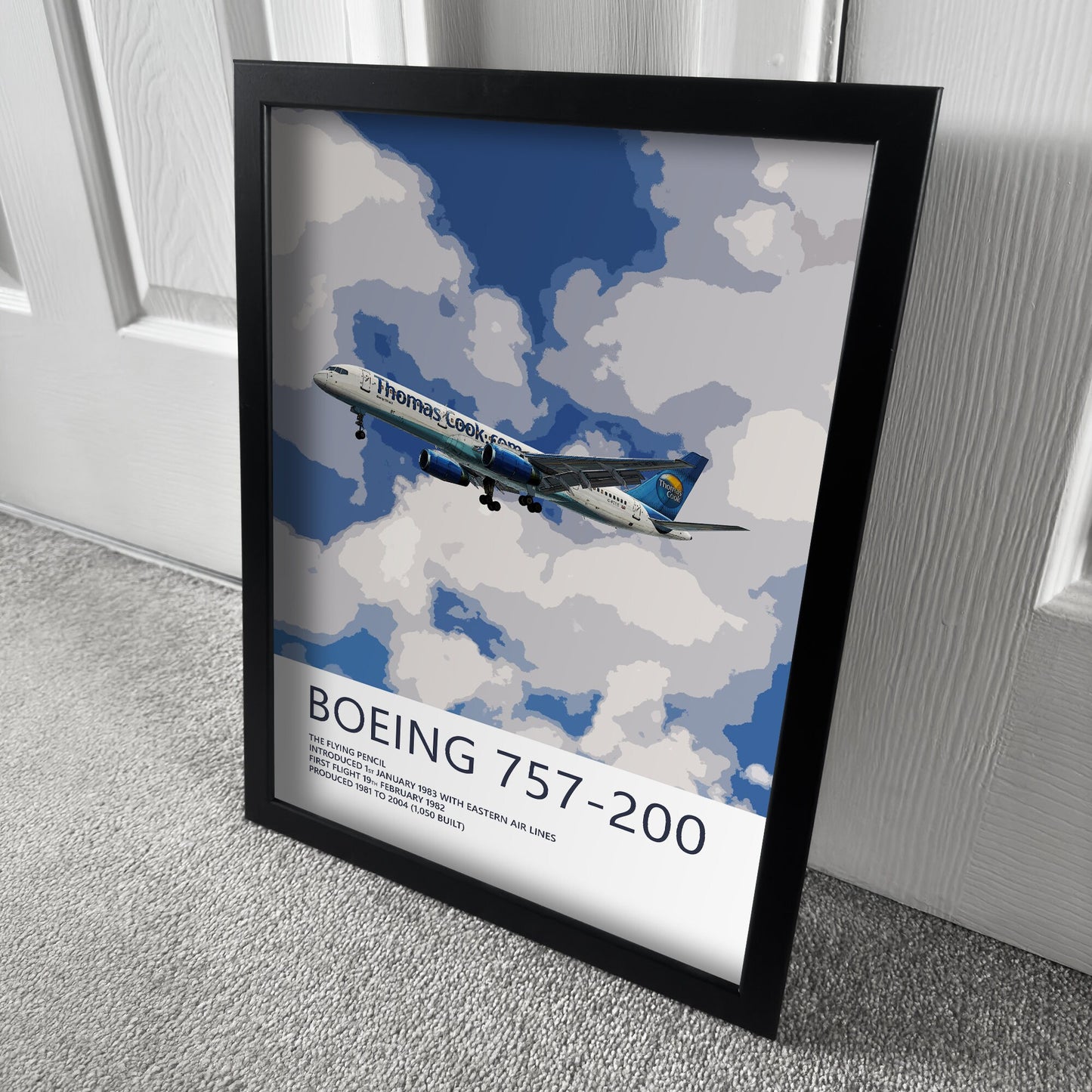 Thomas Cook Boeing 757 Poster - Plane art for aviation enthusiasts & pilot retirement gifts, airline and airplane artwork prints