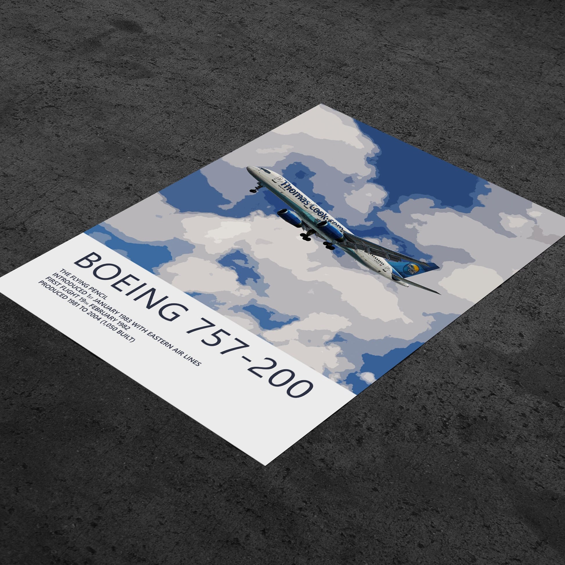 Thomas Cook Boeing 757 Poster - Plane art for aviation enthusiasts & pilot retirement gifts, airline and airplane artwork prints