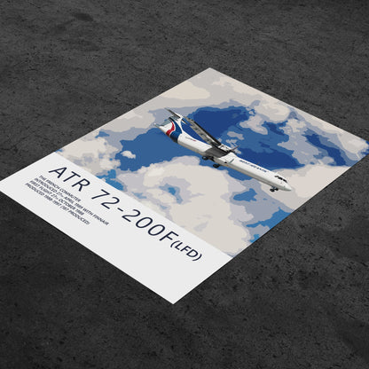 West Atlantic ATR 72 Poster - Plane art for aviation enthusiasts & pilot retirement gifts, airline and airplane artwork prints