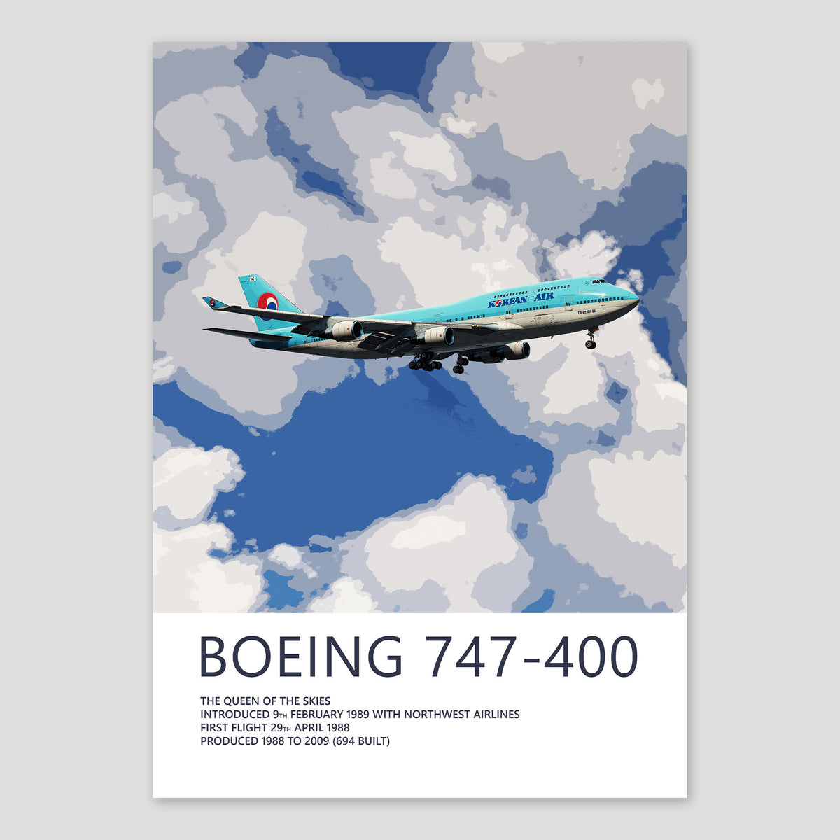 Korean Air Boeing 747-400 Poster