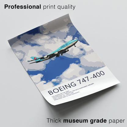 Korean Air Boeing 747-400 Poster