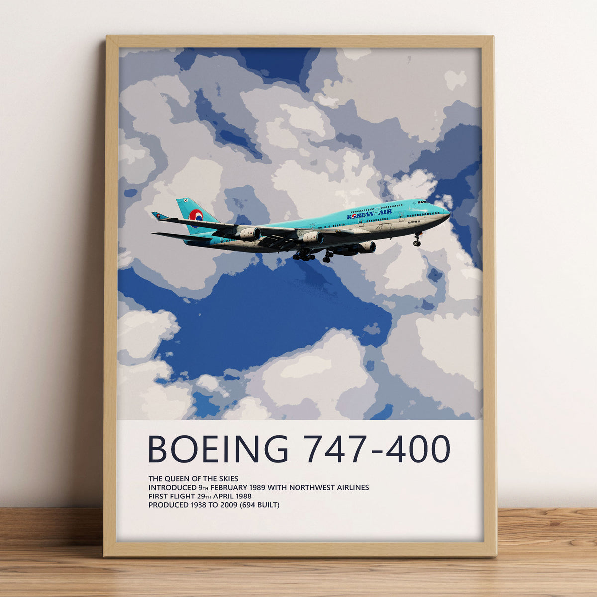 Korean Air Boeing 747-400 Poster