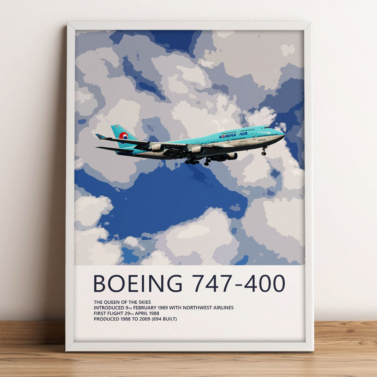 Korean Air Boeing 747-400 Poster