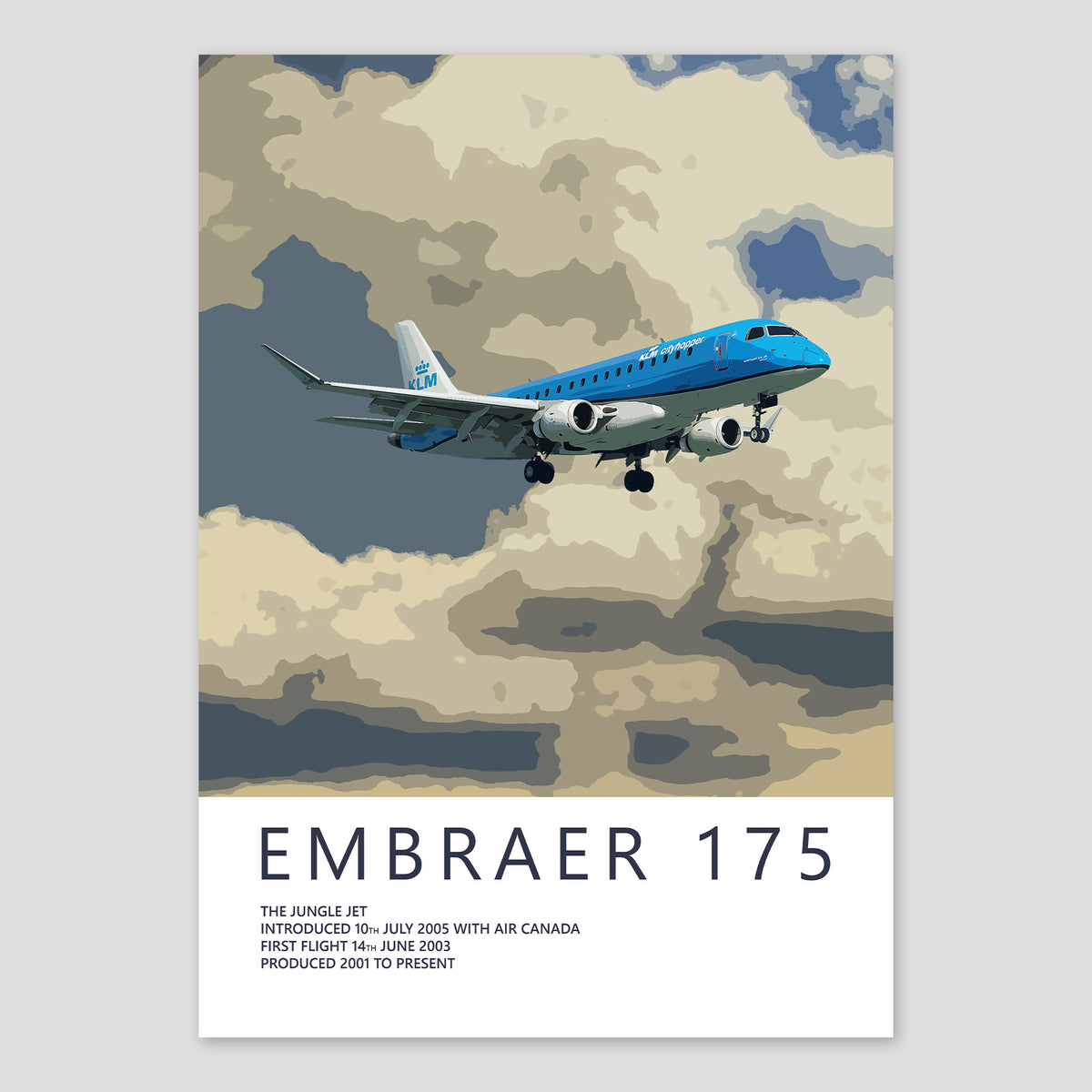 KLM Embraer 175 Poster