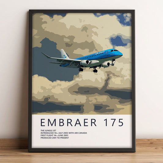 KLM Embraer 175 Poster