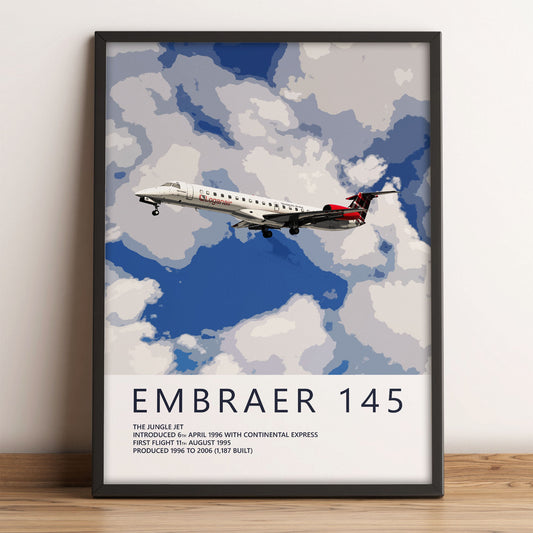 Loganair Embraer ERJ145 Poster