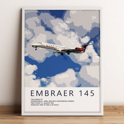 Loganair Embraer ERJ145 Poster