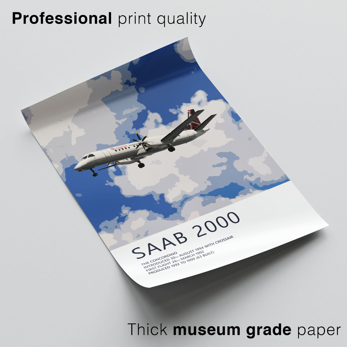 Loganair Saab 2000 Poster