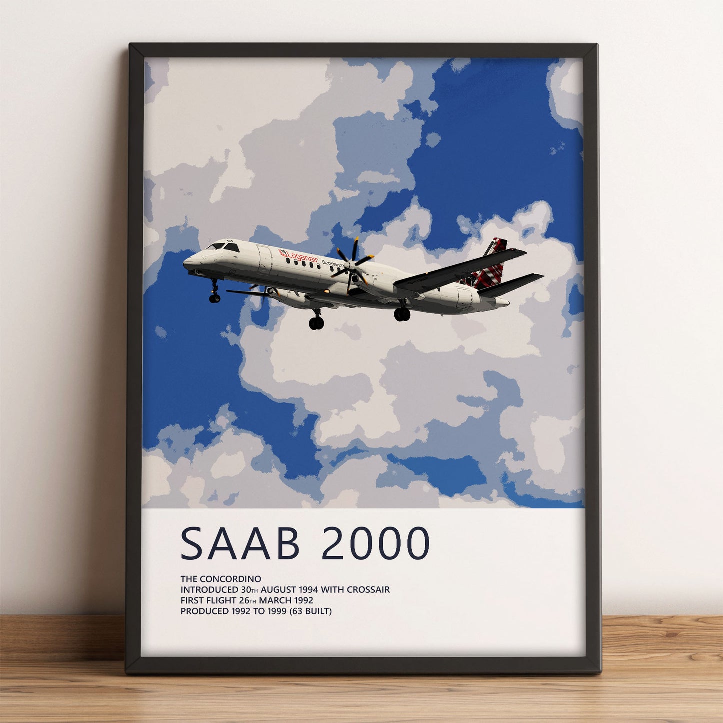 Loganair Saab 2000 Poster