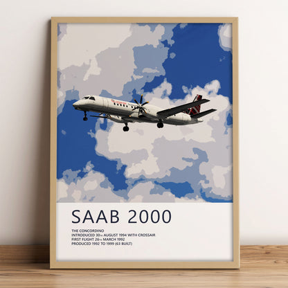 Loganair Saab 2000 Poster