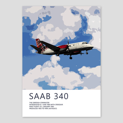 Loganair Saab 340 Poster