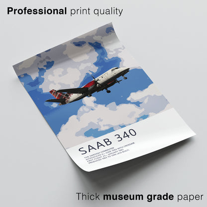 Loganair Saab 340 Poster