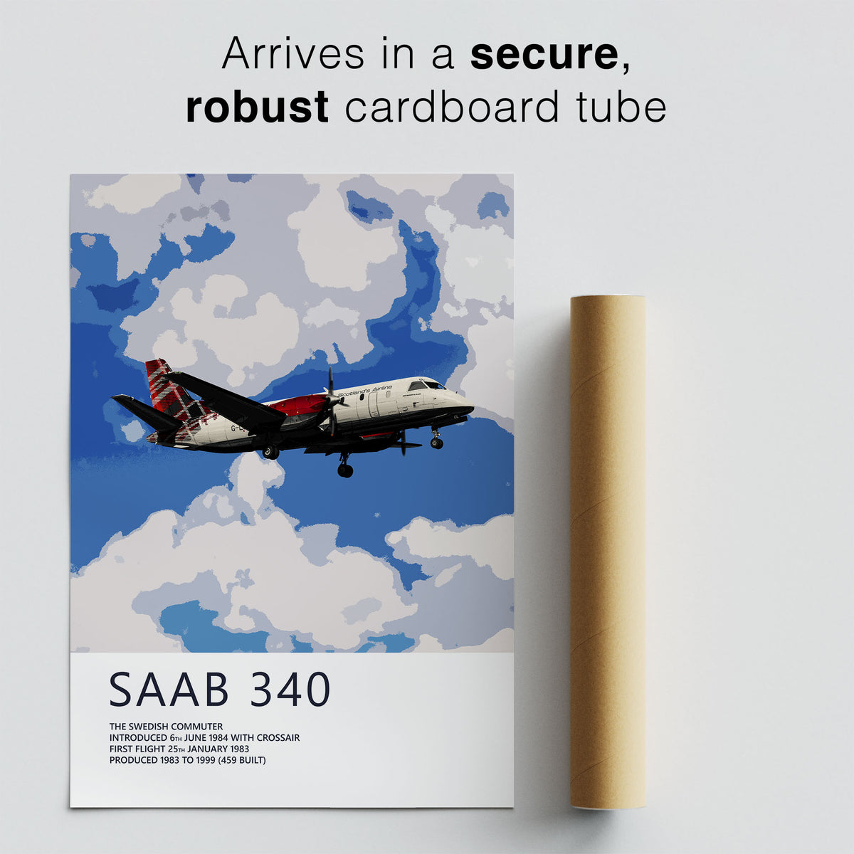 Loganair Saab 340 Poster